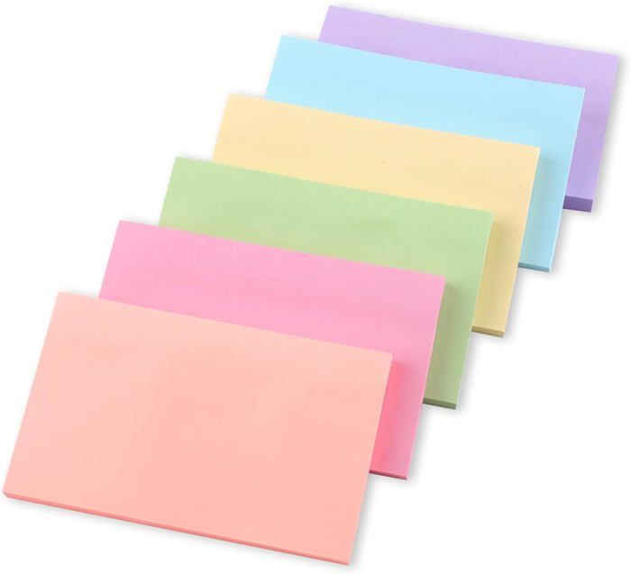 Notes Adhésives Supernova - 720 Post-it Super Collants, Format 2x2 Pouces, Couleurs Fluo, Adhésif Double Puissance