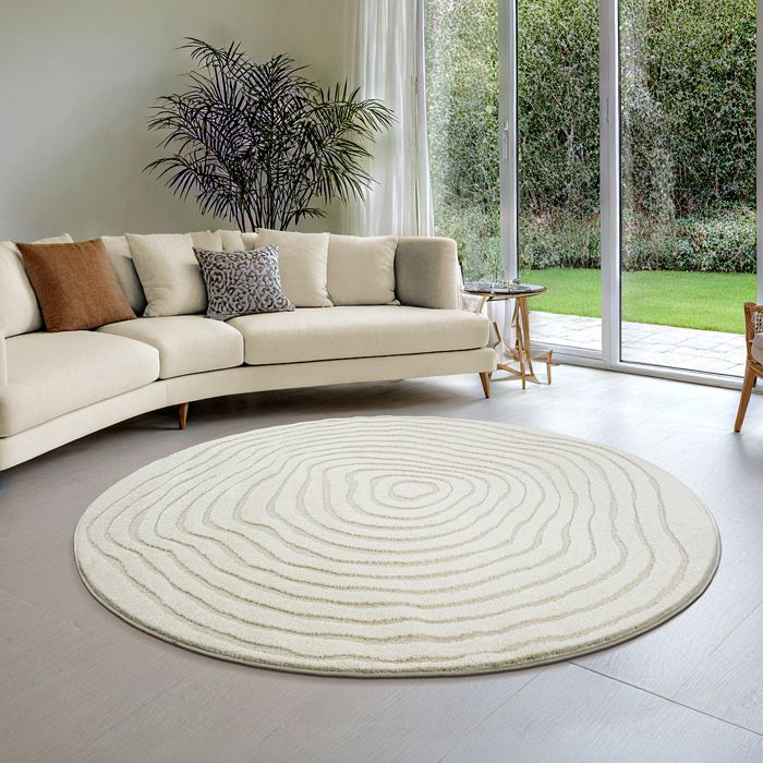Tapis Moderne - THE CARPET - Everest - Haute Densité - Doux - Crème - 120 cm
