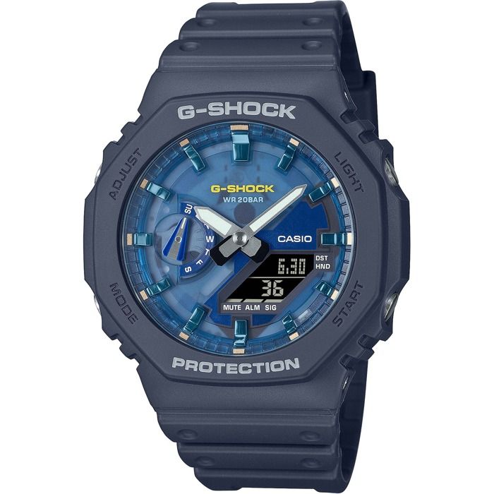 Montre - CASIO - GA-2100AS-2AER - G-Shock Classique - 20ATM - Quartz - Bleu