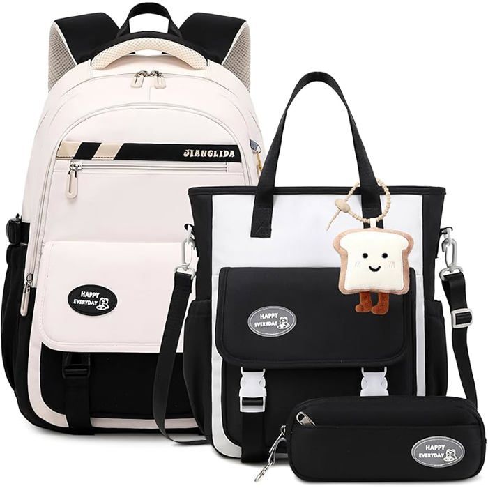 KTUEOV Sac à Dos College 15.6'' - Étudiant Femme Homme Étanché Multipoches Léger Pour École Voyage
