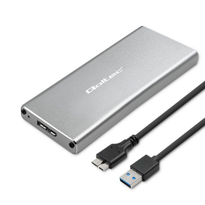 Boîtier SSD .2 QOLTEC 51833 USB 3.0 Super vitesse 5 Gb/