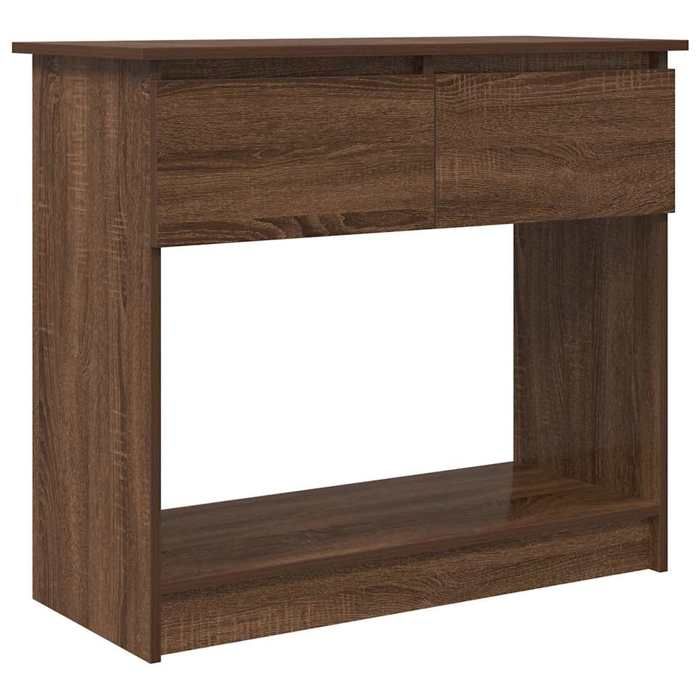 Table console avec tiroirs - vidaXL - Chêne marron - 855x385x745 cm - 2 tiroirs - Capacité totale 60 kg