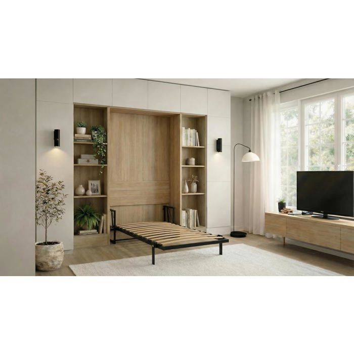 Lit escamotable WallBedKing Morphy Classic 100x190 vertical – lit mural gain de place modulable et extensible pour petits espaces