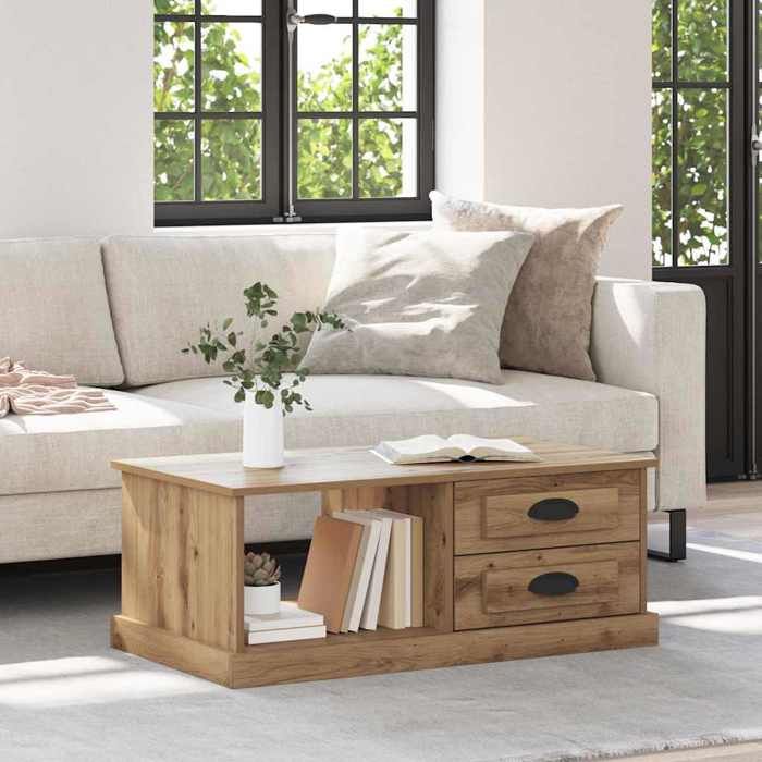 Table de Canapé Magnifique - Marron Table basse - Pour Salon chambre - Chêne artisanal 90x50x35cm - bois dingénierie CL8598376