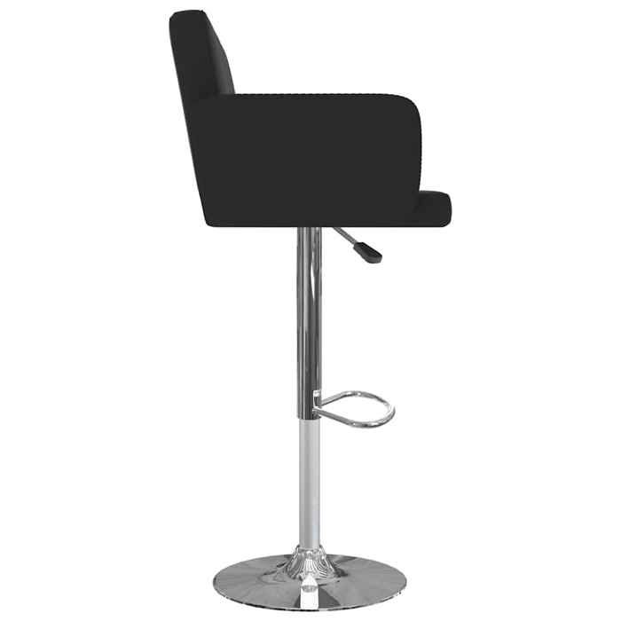 Tabourets Cuisine - Noir - Chaises de bar - (2 pcs) - 2 personnes - noir similicuir 57x46x(93 - 115) cm F2222