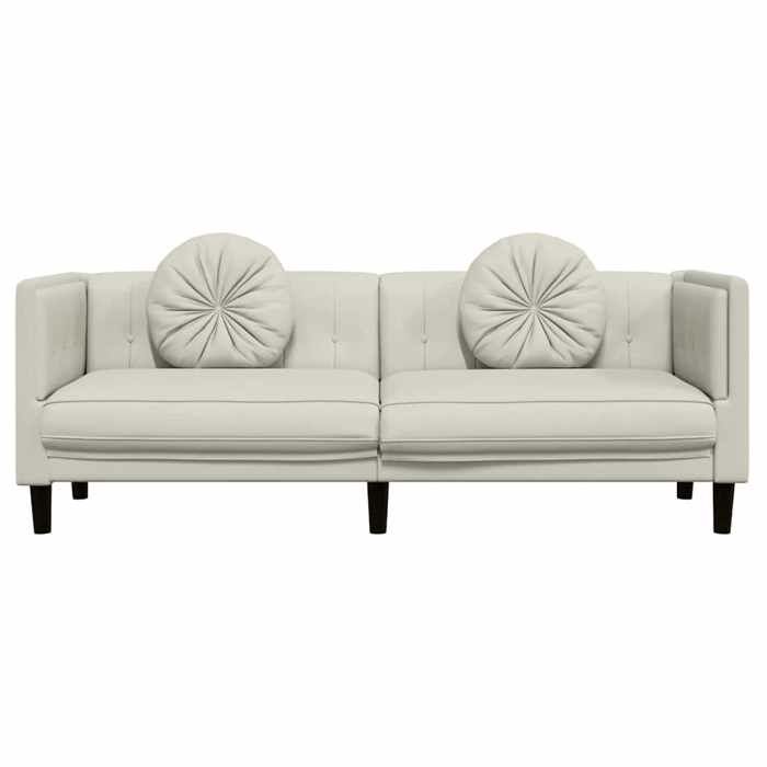 Crème SOFA - Moderne - Canapé avec coussins 3 places - contemporain - crème velours C1935