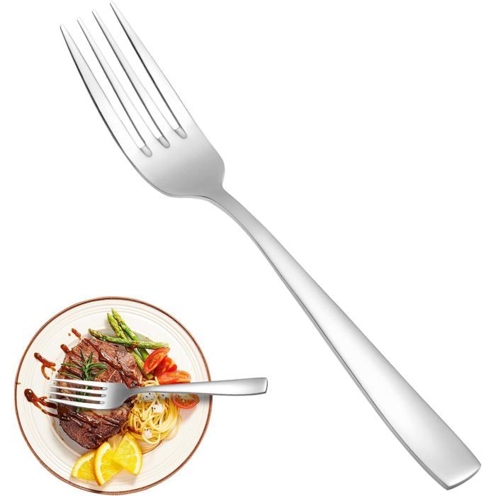 Lot de 16 fourchettes de table en acier inoxydable 203 cm finition miroir lavables au lave-vaisselle