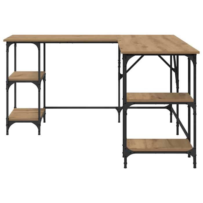 Bureau Moderne Meuble de salon Chêne artisanal 139x139x75 cm Bois dingénierie CC193