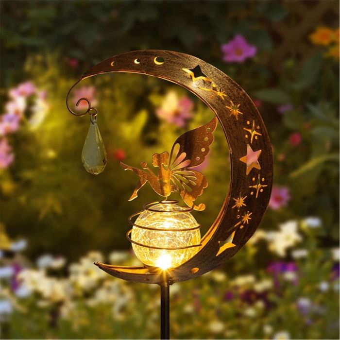 Lampe décorative pour jardin dextérieur fée de la lune solaire