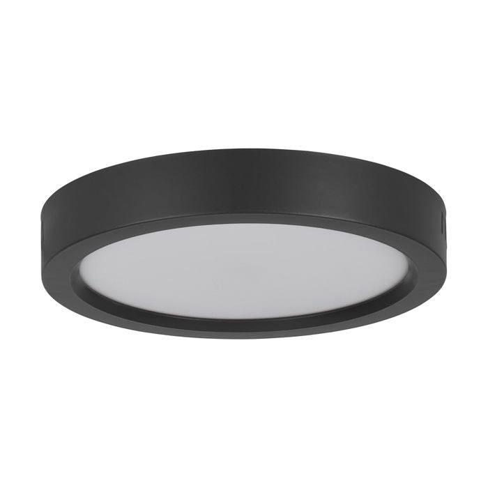 Plafonnier LED Idun-E lampe de plafond rond luminaire en saillie - Plastique - Noir Blanc - Câble électrique - 21 x 21 x 3 1 cm