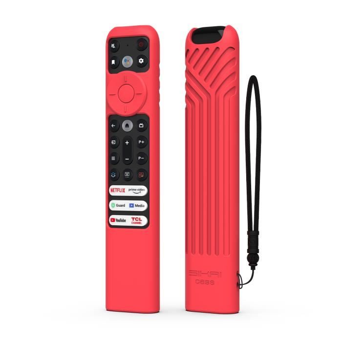 Rouge-Coque en silicone pour télécommande TCL Smart QLED Voice