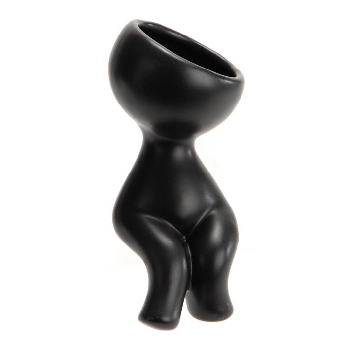 Cache pot bonhomme Eliot noir - Amadeus Cache pot bonhomme Eliot noir - Amadeus