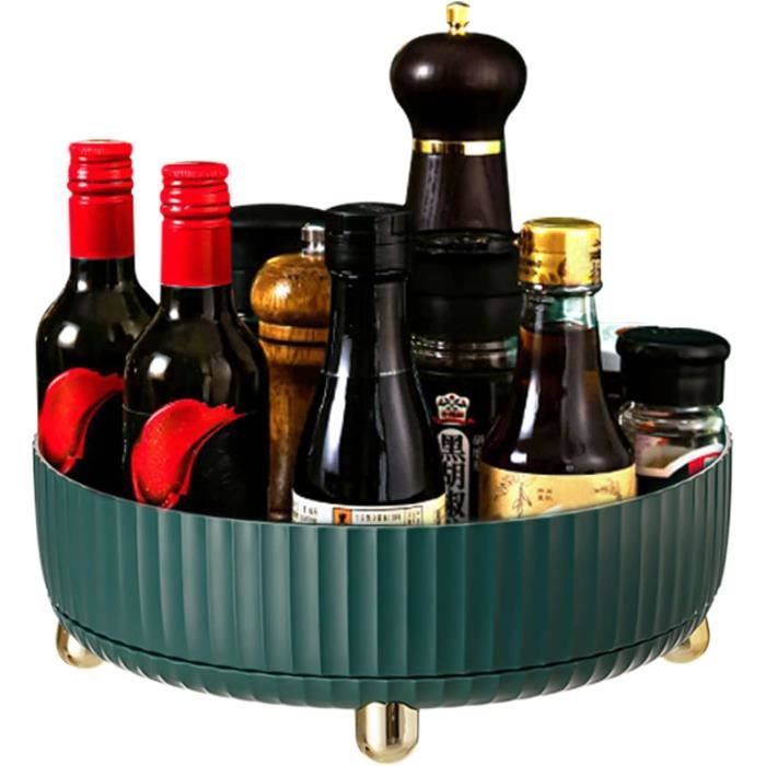 HshDUti Panier Cuisine 5 Niveaux Rotatif - Étagère Rangement Fruits Légumes Métal Noir