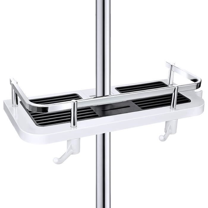 Étagère à Ventouse Pour évier De Salle De Bain - Grille De Drainage, Sans Perçage, 51x10.5 Cm, Couleur Gris Transparent - 4