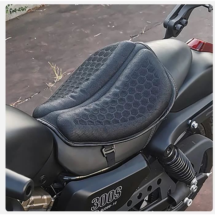 Lot De 2 Coussins Siège Moto En Gel Universels - Coussin Amortisseur Respirant Pour Conducteur Et Passager