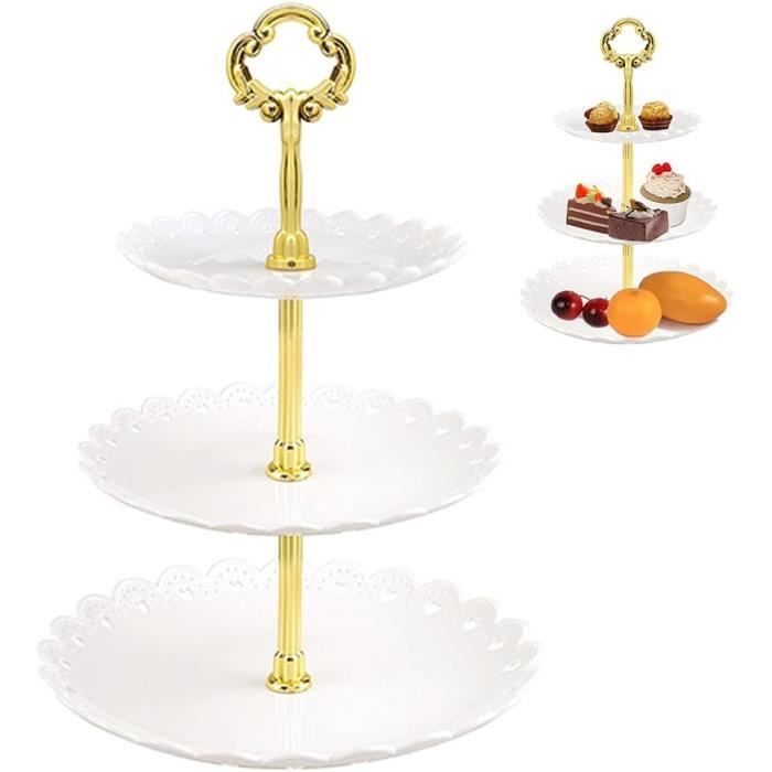 NUPTIO Présentoirs à Gâteau Blanc, Gâteau De Dessert De Mariage 20cm Gâteau Rond Se Dresse Pour Fête De Fête D Anniversaire De Mariage Anniversaire Baby Shower