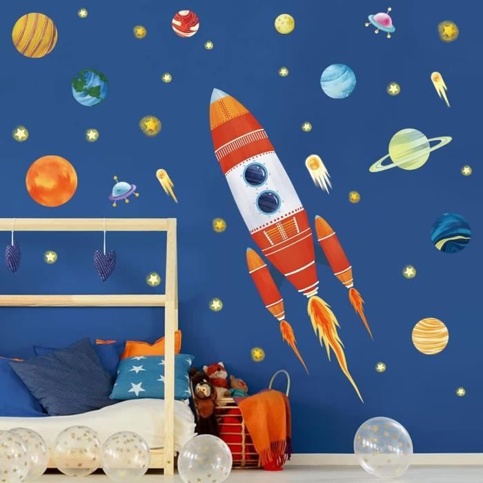 Autocollant Mural Vaisseau Spatial Little Einstein - Décoration Chambre Enfant
