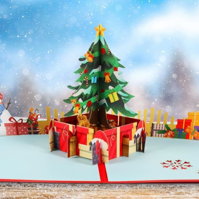 Carte Pop-up 3D En Papier - Carte De Vœux Ou De Noël Artisanale, Design Original