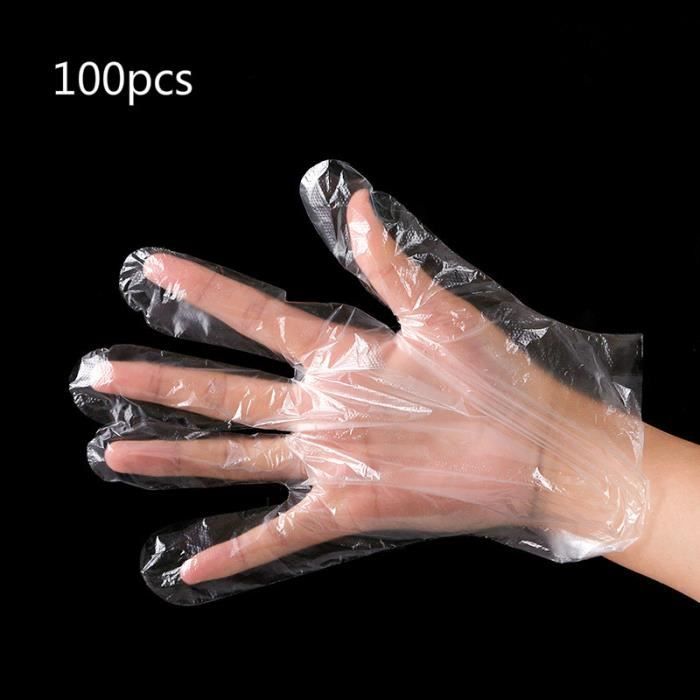 100 pièces/ensemble de gants alimentaires en plastique jetables