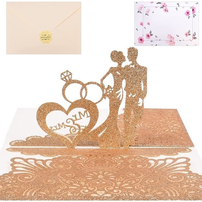 Carte de mariage pop up 3d carte de voeux mariage cartes d invitation