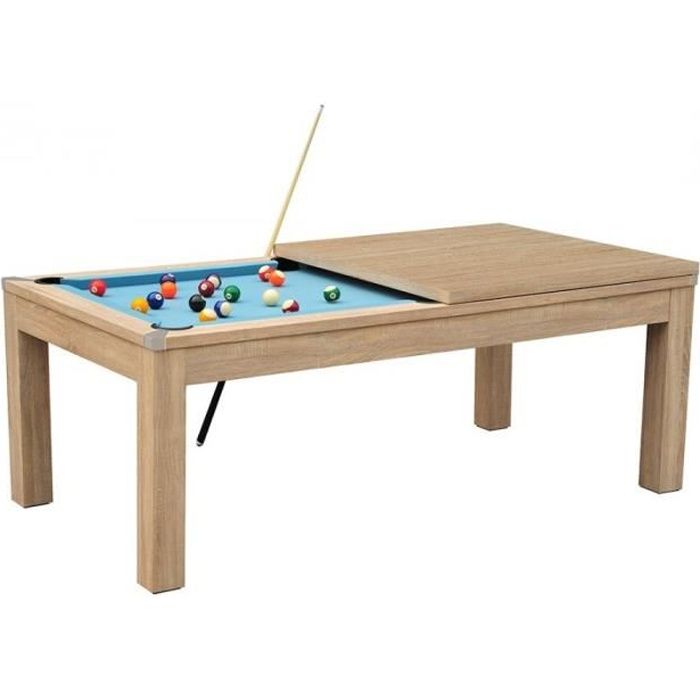 Table a manger convertible en billard 7FT - Meyer - Hetre - 