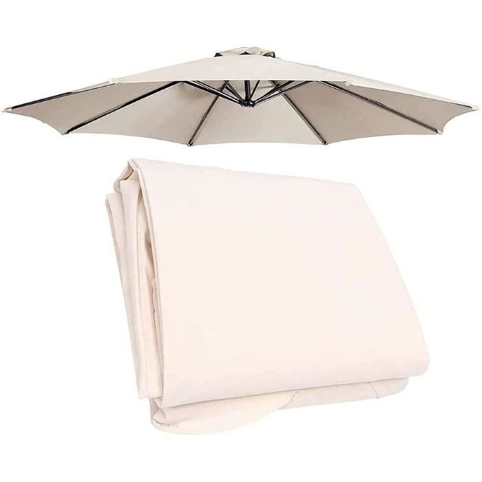 Toile De Remplacement Pour Parasol 8 Baleines - 3,5m Ou 4m - Polyester Résistant UV - Pour Jardin, Terrasse, Plage