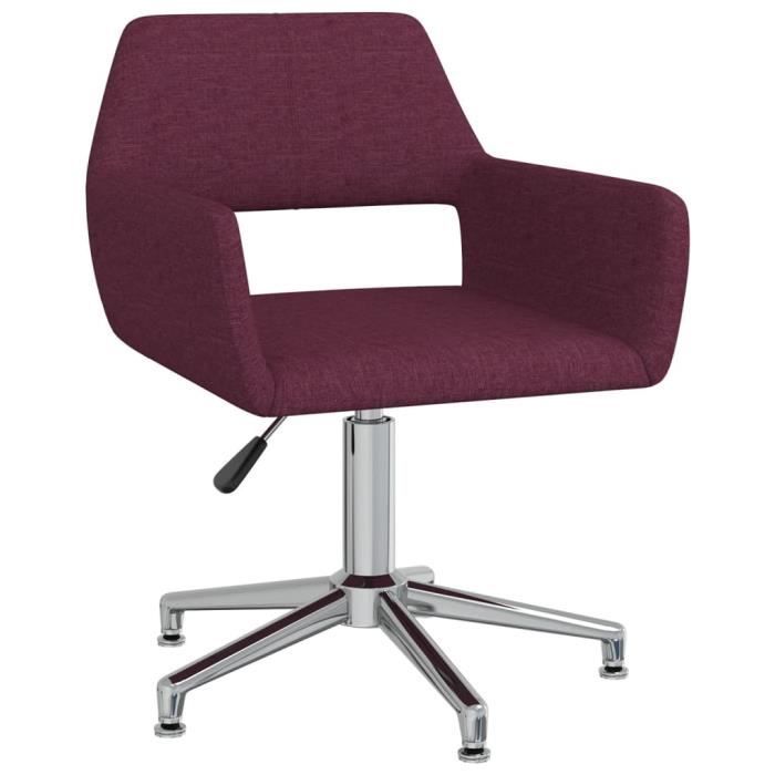fauteuil de bureau scandinave jili - réglable en hauteur - violet