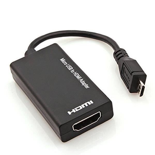 Adaptateur Micro USB vers HDMI Adaptateur MHL pour Samsung S2 (Noir)  Aa00400 - Cdiscount Téléphonie