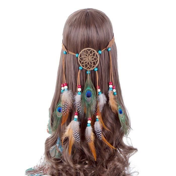 Attrapeur De Reves Nouvelle Coiffure Boheme De Mode Coiffure Amerindienne De Vetements Dhippie Accessoires De Cheveux De Plu Ej8fae