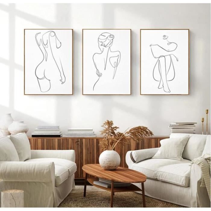 Tableau Toile – Illustration Fille Mode – Tirage Giclée – Encadré – Plusieurs Tailles – Neuf