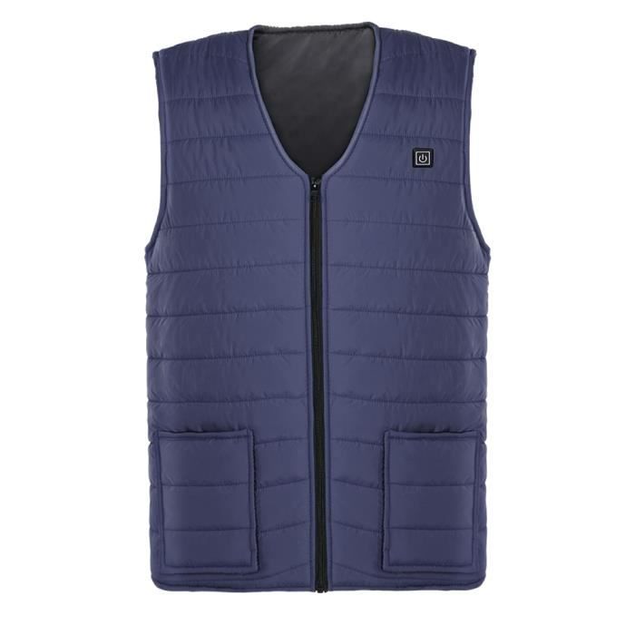 Gilet Chauffant électrique USB YONGYAO – 3 Coussins, 3 Températures, Lavable, Taille 6XL