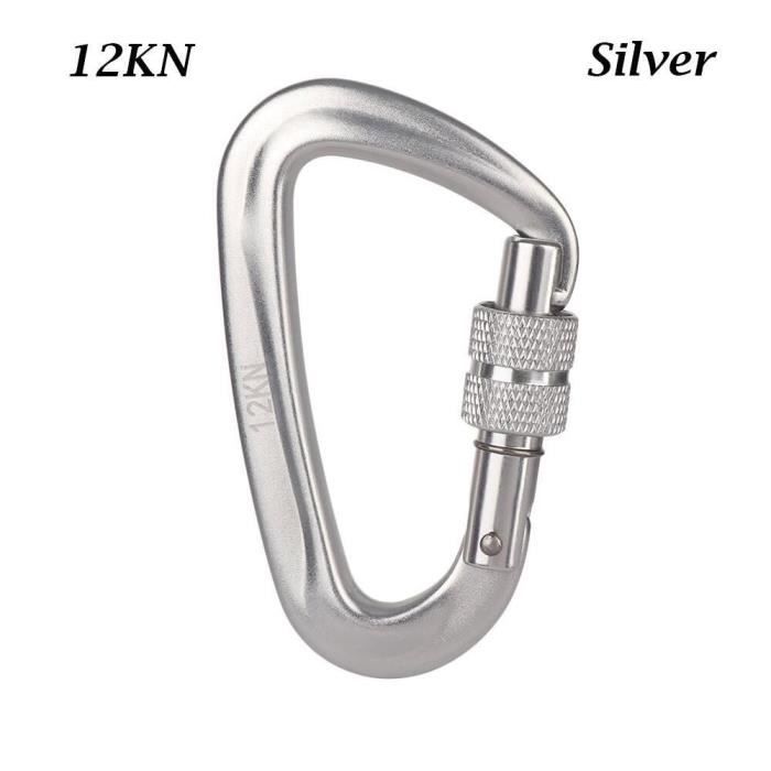 Mousqueton de sécurité avec molette de verrouillage acier zingué 10mm PRAMAC