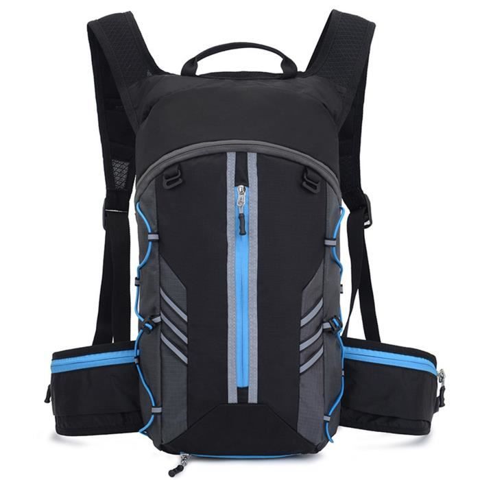Sac à Dos Vélo Ultra-léger – 43 X 28 X 8 Cm – 0,3 Kg – Nylon Résistant – Bandes Réfléchissantes – Bretelles Ergonomiques – Système Poche à Eau – Pour Running, Rando, Camping
