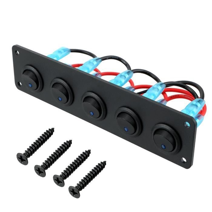 Panneau De Commande 12 Circuits AUXBEAM RGB - Interrupteurs ON/OFF LED 12V/24V Pour Voiture, Bateau
