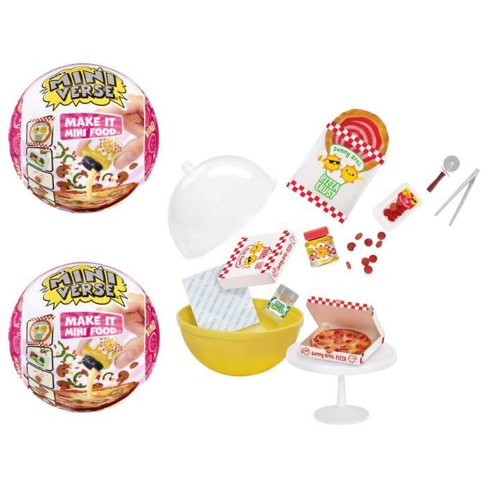 Miniverse - Lot de 2 boules thèmes Diner - Kit de cuisine créative en résine avec Lumière UV - Non c