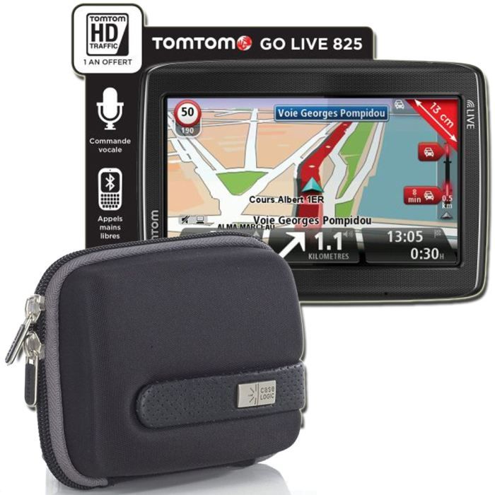 GPS TomTom Go Live 825 Europe + Housse Case Logic Cdiscount Auto