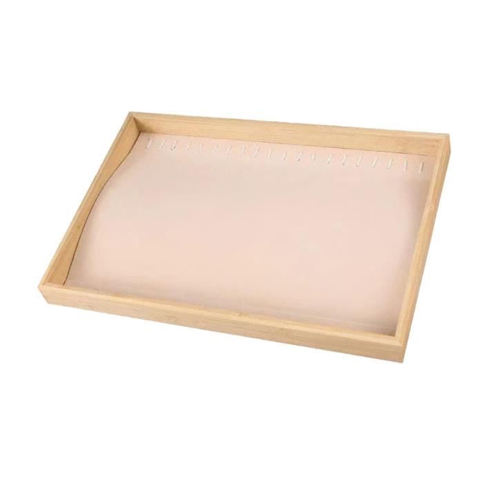 Frebeauty Organisateur Colliers Velours - 15 Crochets, Couvercle Transparent Verrouillable - Noir