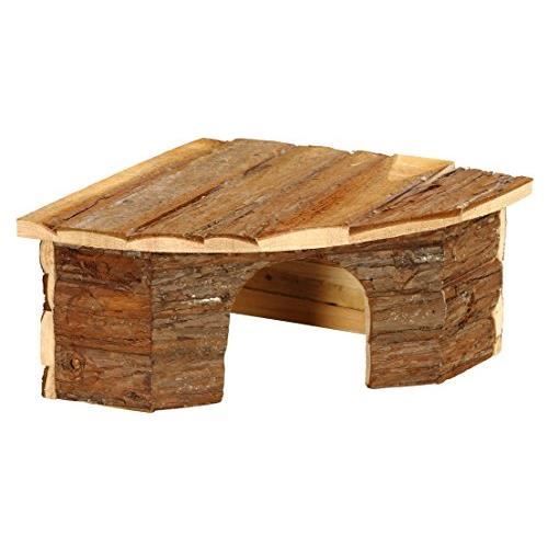 Meilleurs prix pour Dehner Abri d`angle pour rongeurs Purzel, env. 42 x 30 x 15 cm, Bois, Naturel - 3140001
