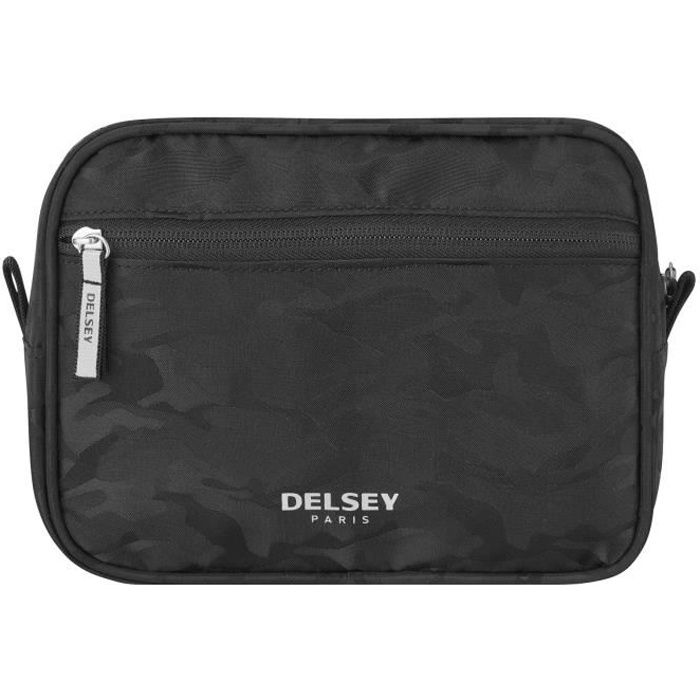 Sac Reporter DELSEY Paris Picpus - 21x18x6 Cm - 2 Litres - Noir - Style élégant Et Fonctionnel