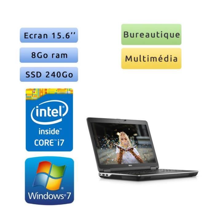 Dell Latitude E6540 - Windows 7 - i7 8Go 240Go SSD - 15.6 - Ordinateur Portable - Dell