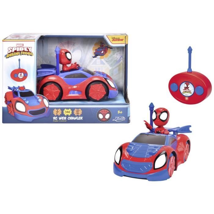 spidey - voiture radiocommandée - 17cm - figurine spidey incluse