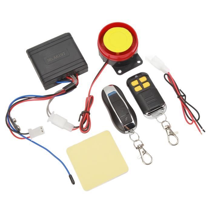 Kit Alarme Télécommande Moto 12V Étanche - Antivol Avec 4 Niveaux De Sensibilité