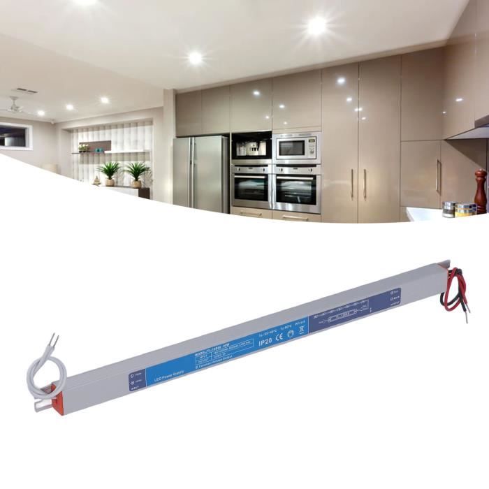 Alimentation Éclairage Vitrine LED Ultra-Mince Transformateur 6 Bits 12V/24V 24W 36W 60W 100W - Contrôle Corps Humain