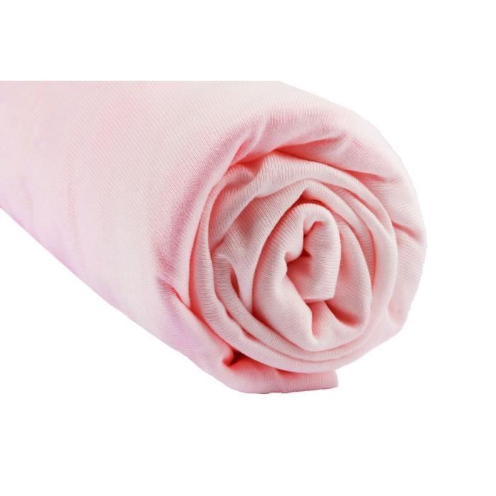 Drap housse Bambou pour lit évolutif 90x140 Rose - EASY DORT - Drap housse - Jersey - Rectangulaire