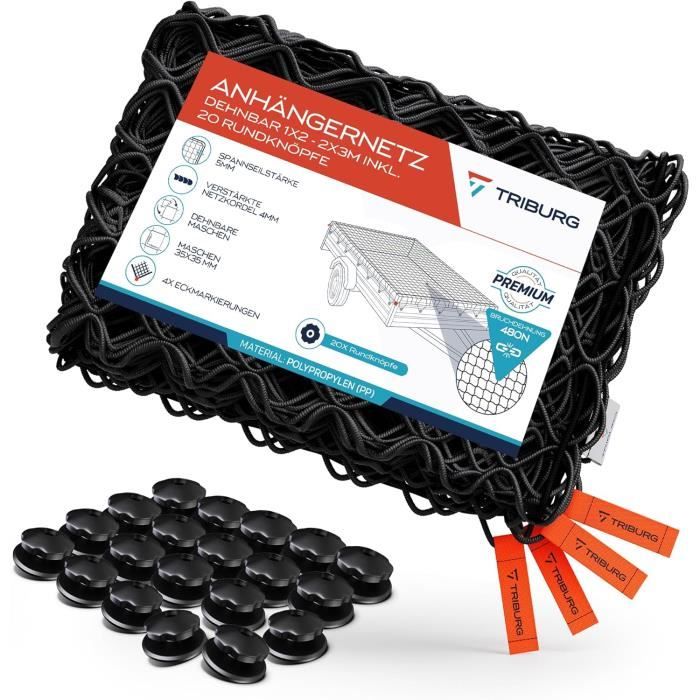 Attache Boule Lot 25 Tendeurs Caoutchouc Avec Boule Noire - Fixation Bâches, Bannières, Remorques - Universel Accessoire Camping Bricolage