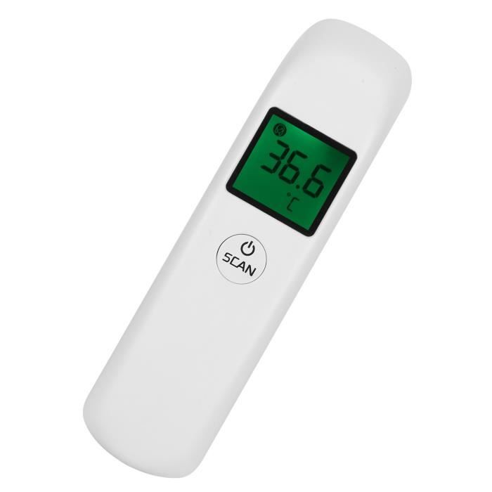 Thermomètre Frontal Sans Contact Homirty - Pour Bébés Et Adultes - Mesure Instantanée Avec Alarme Fièvre - Écran LCD Rétroéclairé