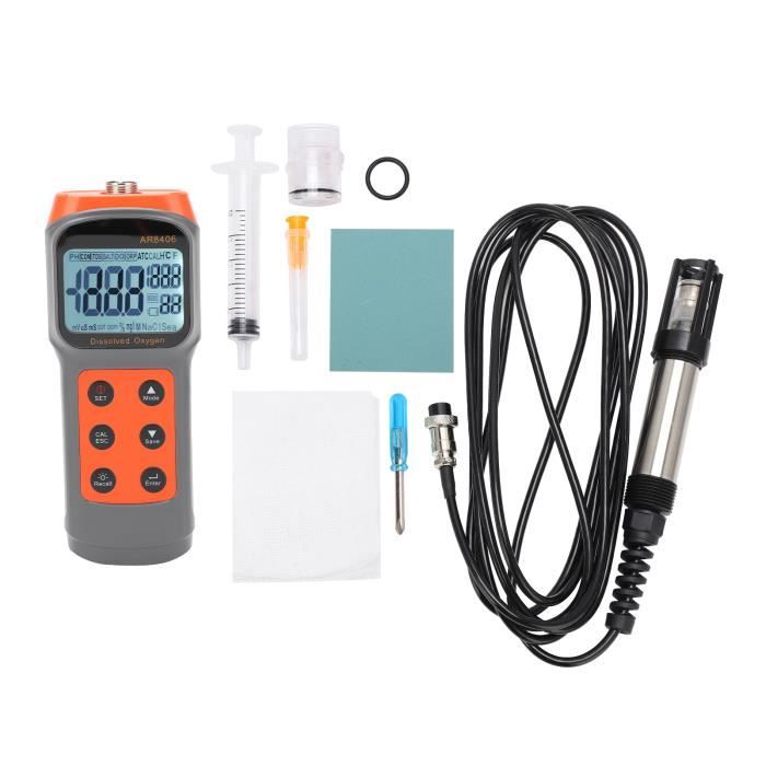 Testeur D'oxygène Dissous Portable - Plage 0-40 Mg/L, Compensation Température Auto - Pour Aquariums, Piscines, Labo - 7