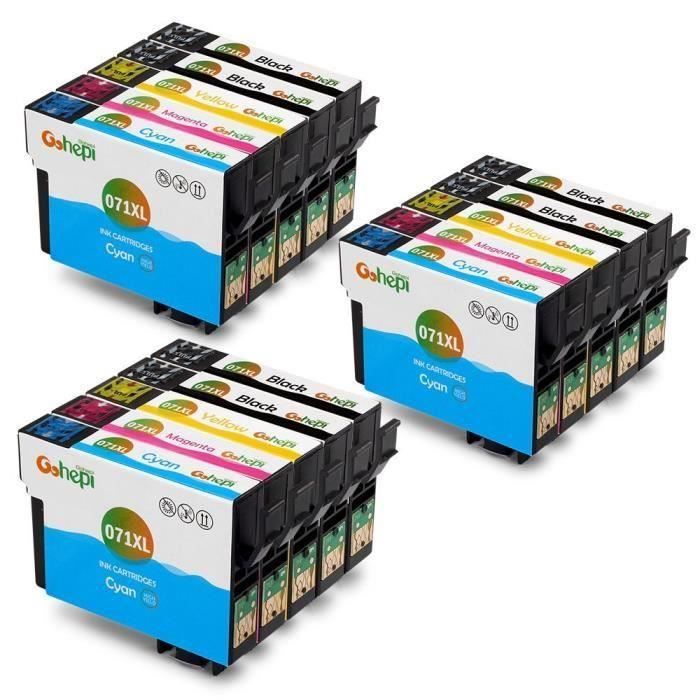 Lot De 5 Cartouches D'Encre Compatibles T0711 à T0715 - Pour Imprimantes BX/SX - Neuf