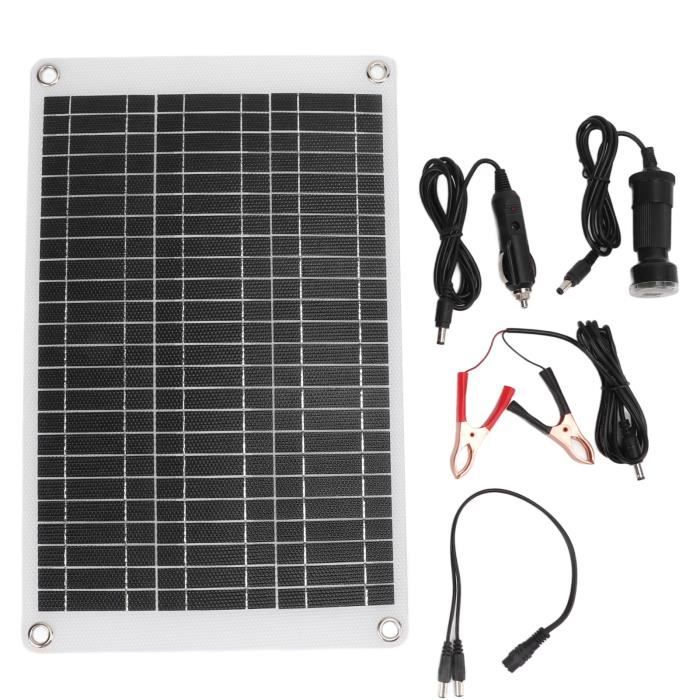 Kit De Panneau Solaire Portable Chargeur De Batterie 12V 21 X 13.5cm