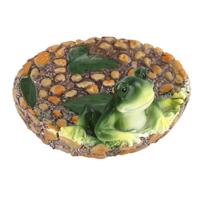 Ornement Extérieur Patio 2 Grenouilles Résine Mignonnes - Déco Bureau Ou Jardin, Fait Main Statuette Grenouille Résine